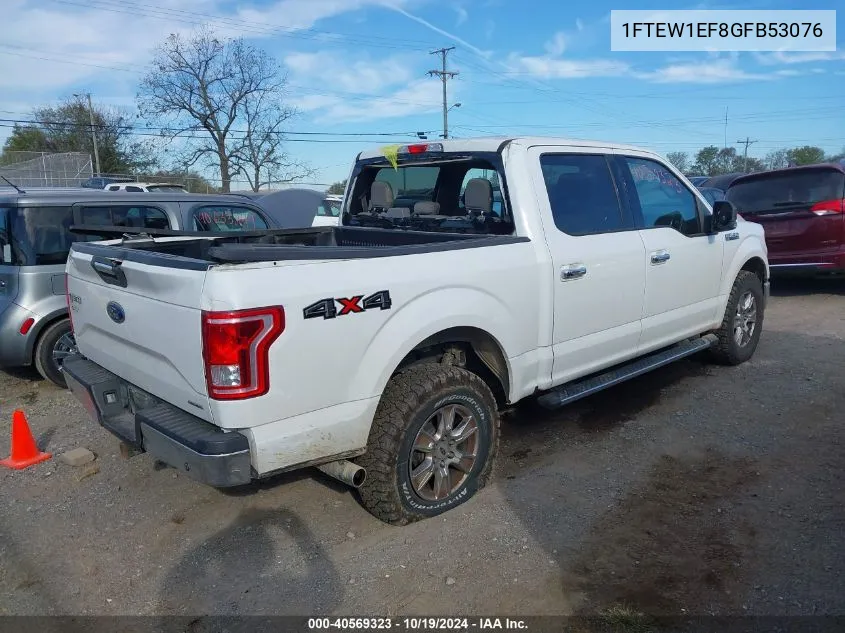 2016 Ford F-150 Xlt VIN: 1FTEW1EF8GFB53076 Lot: 40569323