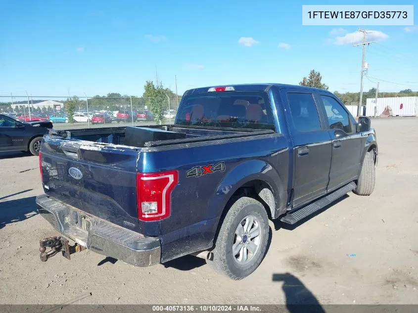 2016 Ford F-150 Xl VIN: 1FTEW1E87GFD35773 Lot: 40573136