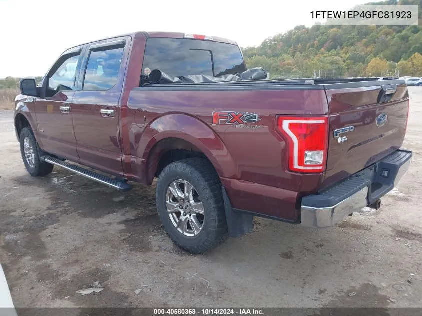 2016 Ford F-150 Xlt VIN: 1FTEW1EP4GFC81923 Lot: 40580368