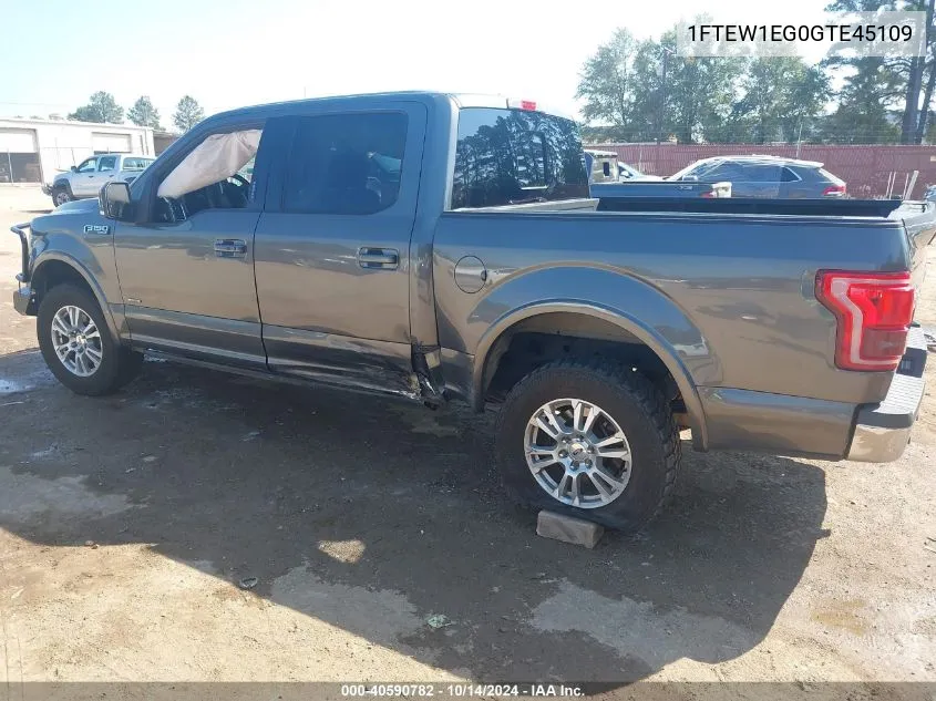 2016 Ford F-150 VIN: 1FTEW1EG0GTE45109 Lot: 40590782