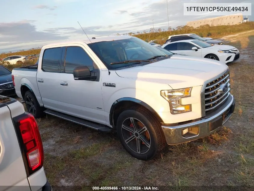 2016 Ford F-150 Xlt VIN: 1FTEW1CP5GKE49434 Lot: 40599466