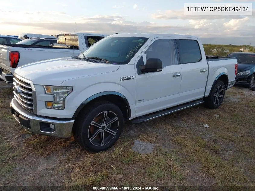 2016 Ford F-150 Xlt VIN: 1FTEW1CP5GKE49434 Lot: 40599466