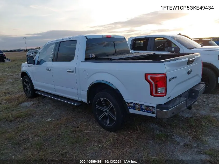 2016 Ford F-150 Xlt VIN: 1FTEW1CP5GKE49434 Lot: 40599466