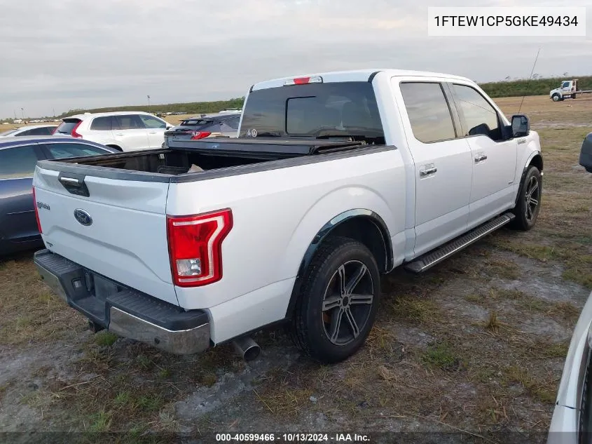 2016 Ford F-150 Xlt VIN: 1FTEW1CP5GKE49434 Lot: 40599466