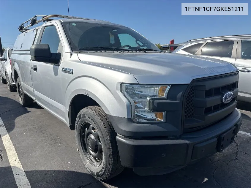 2016 Ford F-150 Xl VIN: 1FTNF1CF7GKE51211 Lot: 40599660