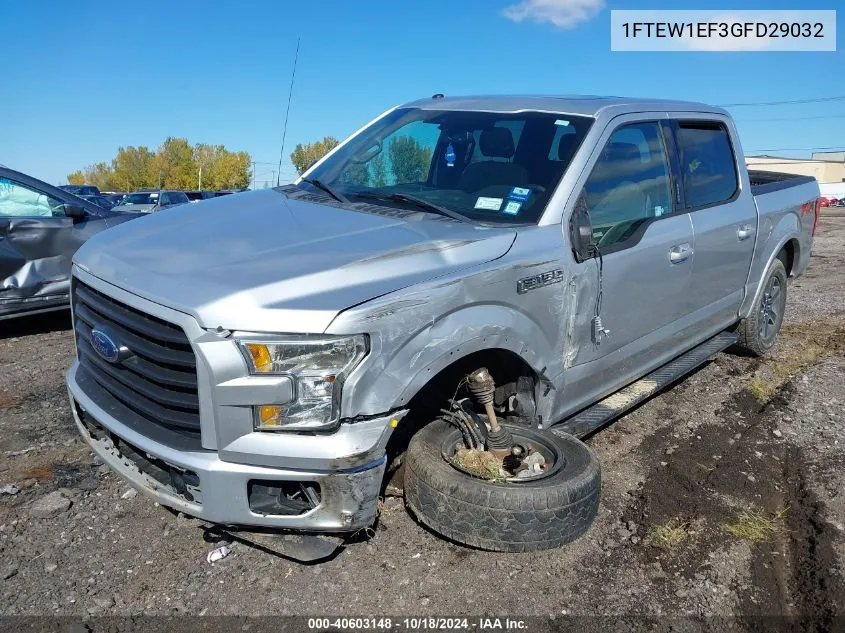 2016 Ford F-150 Xlt VIN: 1FTEW1EF3GFD29032 Lot: 40603148