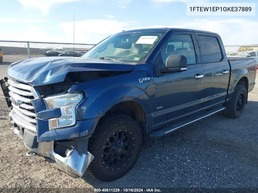 1FTEW1EP1GKE37889 2016 Ford F-150 Xlt