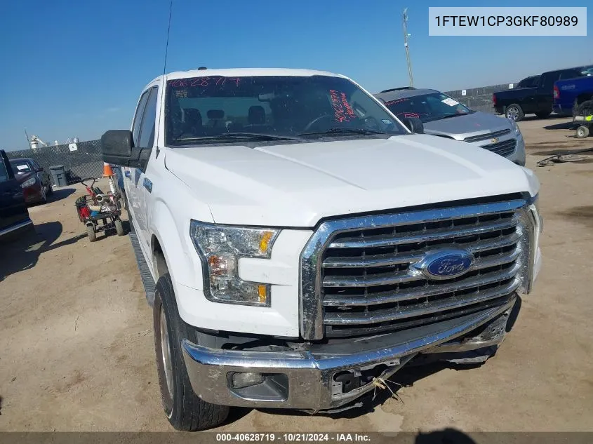 2016 Ford F-150 Xlt VIN: 1FTEW1CP3GKF80989 Lot: 40628719