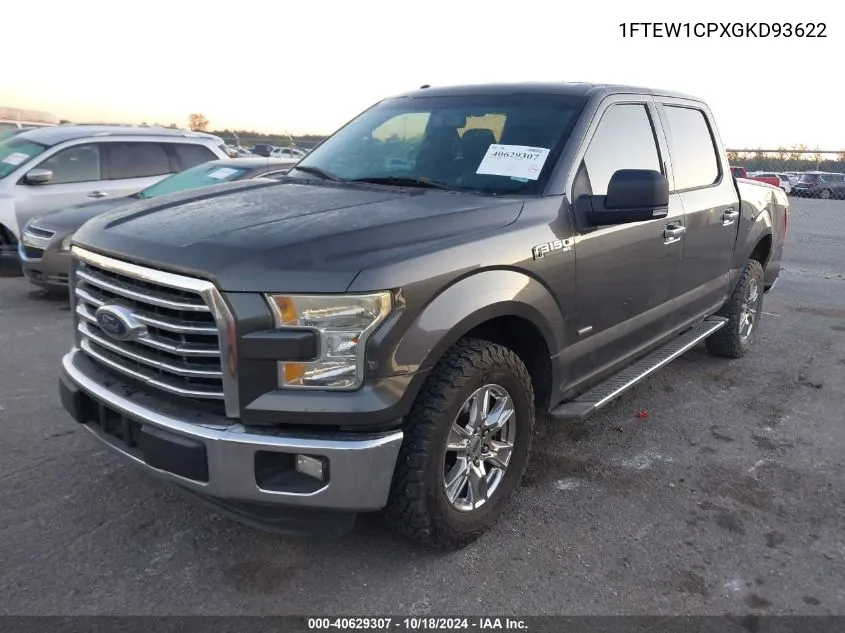 2016 Ford F-150 Xlt VIN: 1FTEW1CPXGKD93622 Lot: 40629307