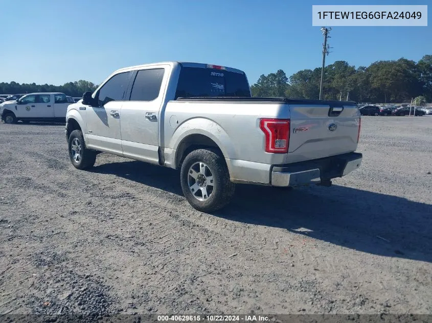 2016 Ford F-150 Xlt VIN: 1FTEW1EG6GFA24049 Lot: 40629615