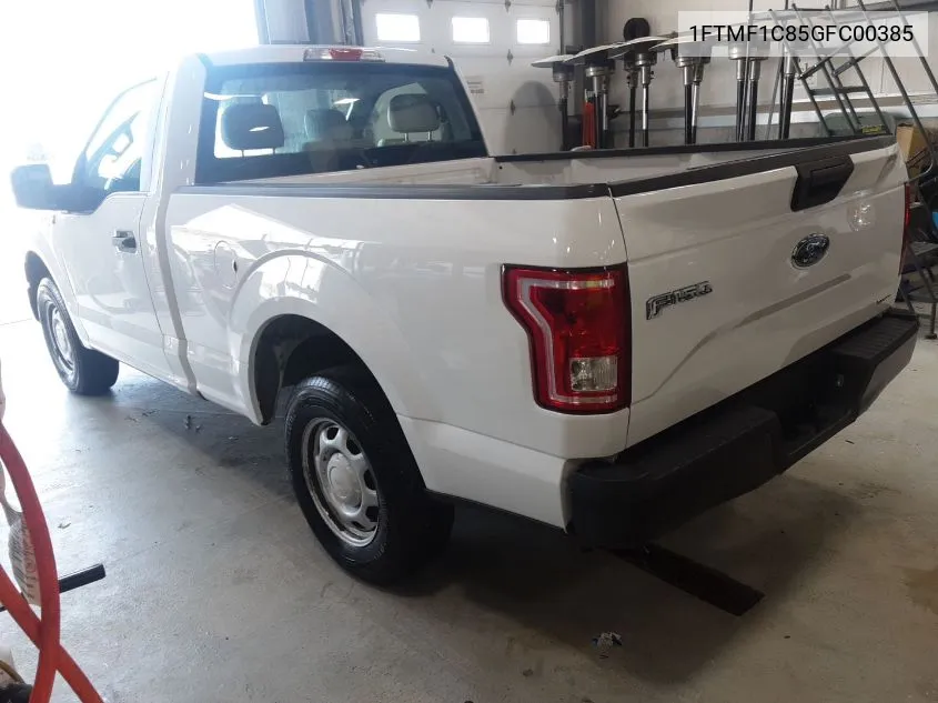 2016 Ford F-150 Xl VIN: 1FTMF1C85GFC00385 Lot: 40637693