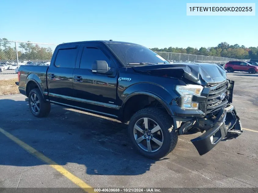 2016 Ford F-150 Xlt VIN: 1FTEW1EG0GKD20255 Lot: 40639688