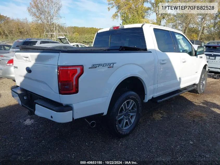 2016 Ford F-150 Lariat VIN: 1FTEW1EP7GFB82528 Lot: 40653150