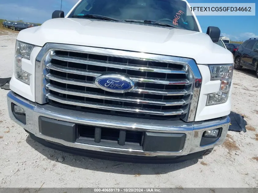 2016 Ford F150 Super Cab VIN: 1FTEX1CG5GFD34662 Lot: 40659179