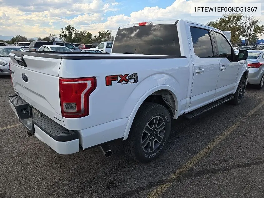 2016 Ford F-150 Xlt VIN: 1FTEW1EF0GKD51867 Lot: 40659303