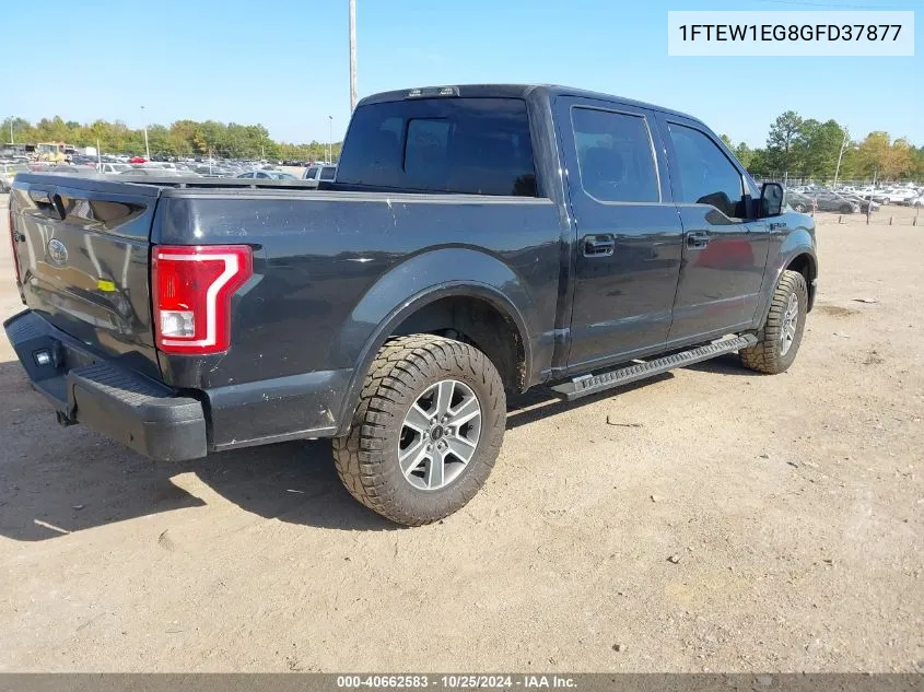 2016 Ford F-150 Xlt VIN: 1FTEW1EG8GFD37877 Lot: 40662583