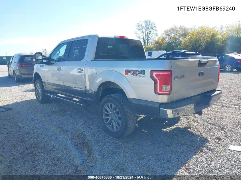 2016 Ford F-150 Xlt VIN: 1FTEW1EG8GFB69240 Lot: 40675836