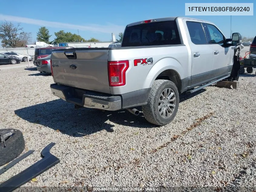 2016 Ford F-150 Xlt VIN: 1FTEW1EG8GFB69240 Lot: 40675836