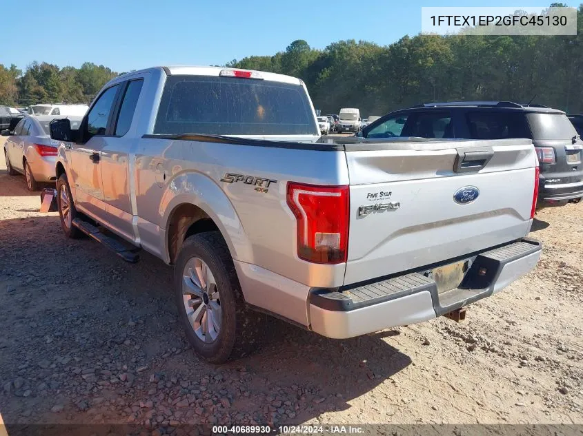 2016 Ford F-150 Xl VIN: 1FTEX1EP2GFC45130 Lot: 40689930