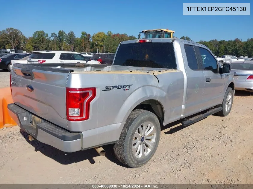 2016 Ford F-150 Xl VIN: 1FTEX1EP2GFC45130 Lot: 40689930