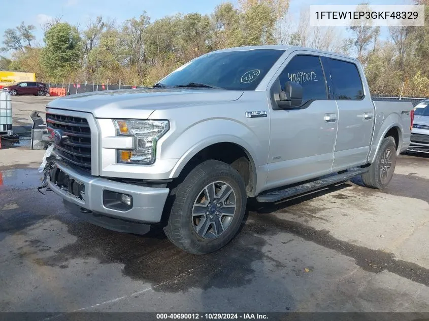 2016 Ford F-150 Xlt VIN: 1FTEW1EP3GKF48329 Lot: 40690012