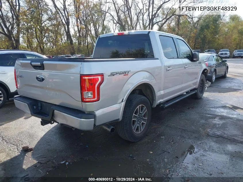 2016 Ford F-150 Xlt VIN: 1FTEW1EP3GKF48329 Lot: 40690012