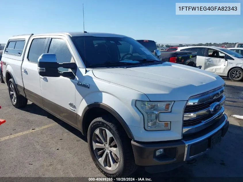 2016 Ford F-150 King Ranch VIN: 1FTFW1EG4GFA82343 Lot: 40699285