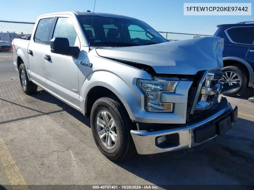 2016 Ford F-150 Xlt VIN: 1FTEW1CP2GKE97442 Lot: 40707401