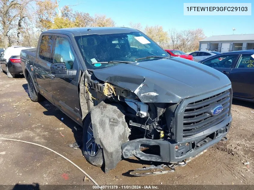 2016 Ford F-150 Xlt VIN: 1FTEW1EP3GFC29103 Lot: 40711379