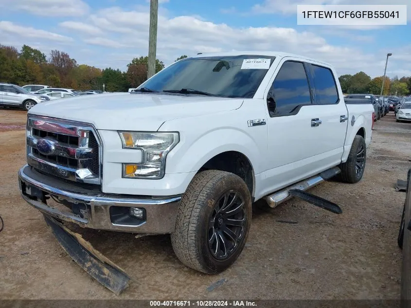 2016 Ford F-150 Xlt VIN: 1FTEW1CF6GFB55041 Lot: 40716671