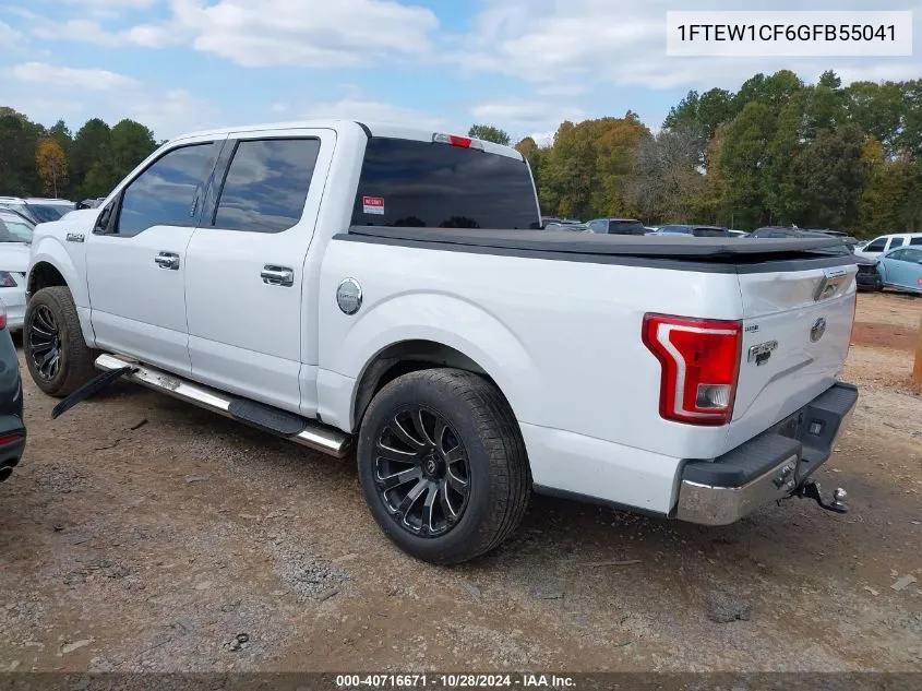 2016 Ford F-150 Xlt VIN: 1FTEW1CF6GFB55041 Lot: 40716671