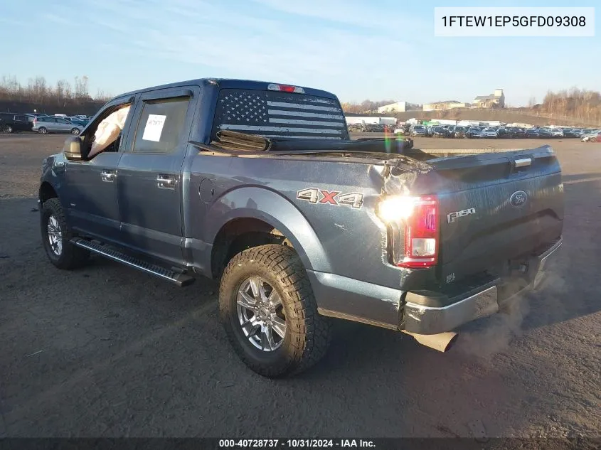 2016 Ford F-150 Xlt VIN: 1FTEW1EP5GFD09308 Lot: 40728737