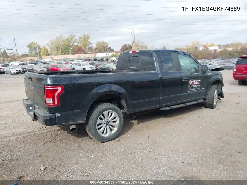 2016 Ford F-150 Xl VIN: 1FTFX1EG4GKF74889 Lot: 40734537