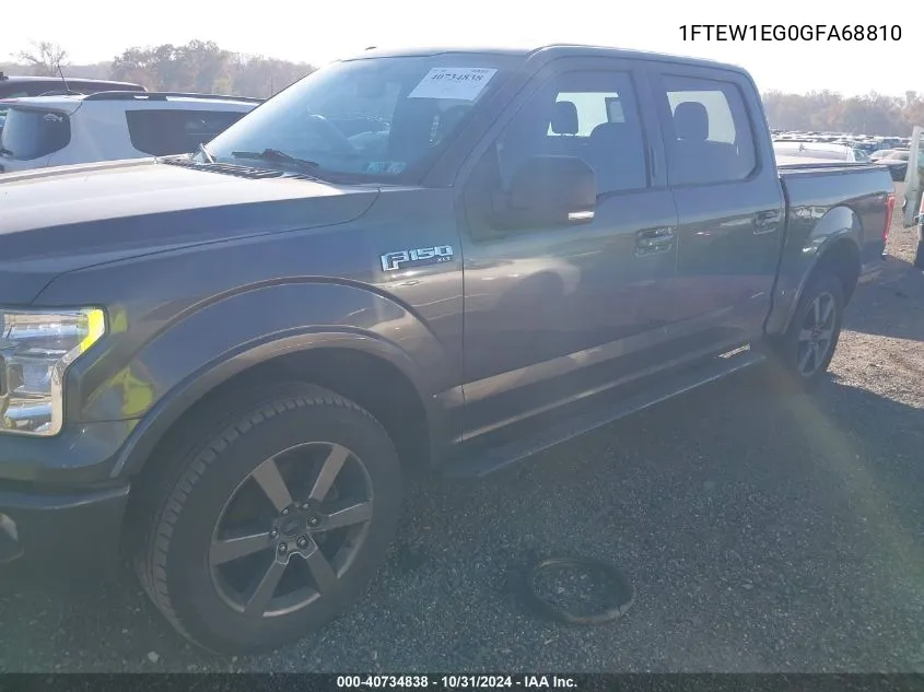 2016 Ford F-150 Xlt VIN: 1FTEW1EG0GFA68810 Lot: 40734838