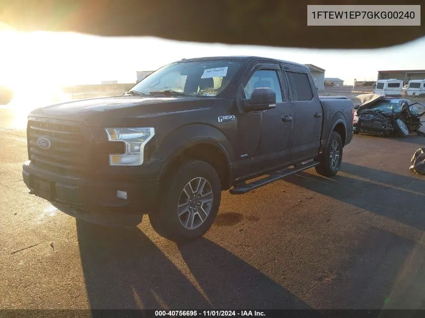 1FTEW1EP7GKG00240 2016 Ford F-150 Xlt