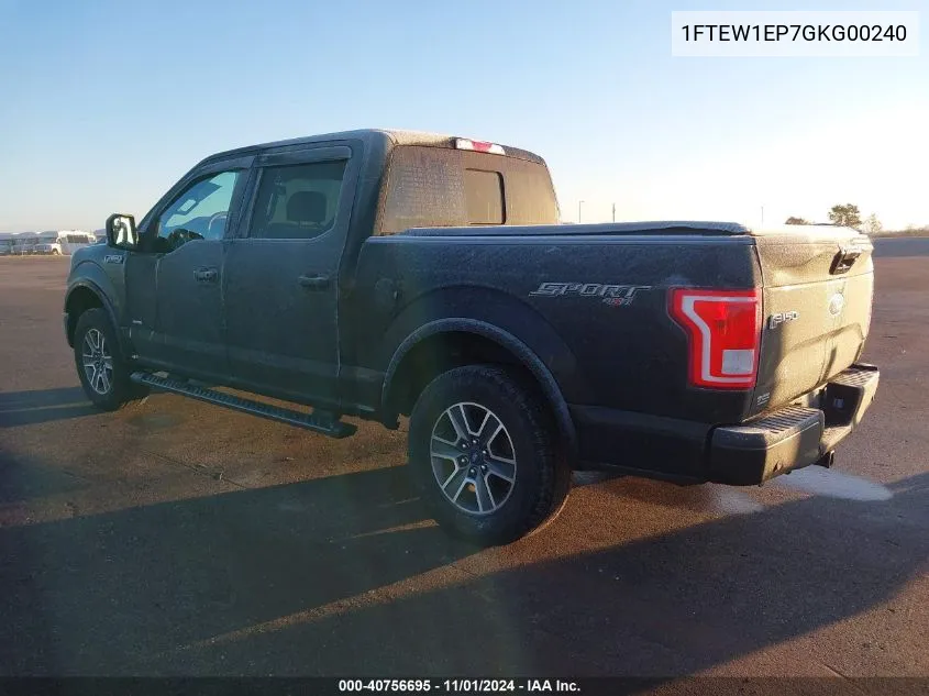 1FTEW1EP7GKG00240 2016 Ford F-150 Xlt