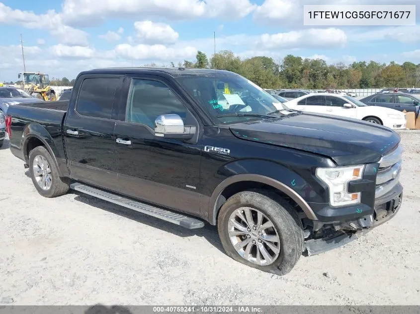 2016 Ford F-150 Lariat VIN: 1FTEW1CG5GFC71677 Lot: 40759241