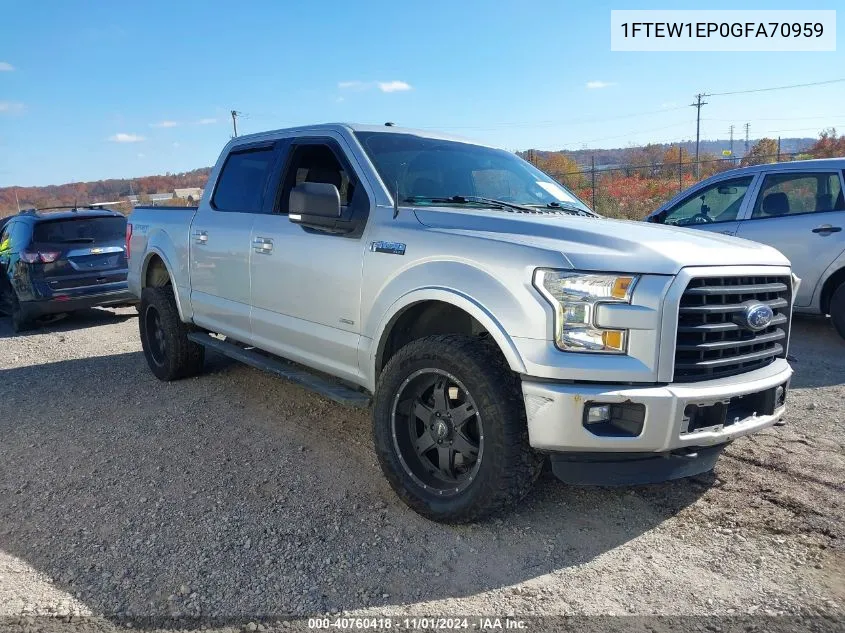 2016 Ford F-150 Xlt VIN: 1FTEW1EP0GFA70959 Lot: 40760418