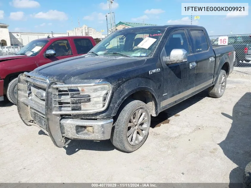 2016 Ford F150 Supercrew VIN: 1FTEW1EG0GKD09921 Lot: 40770029