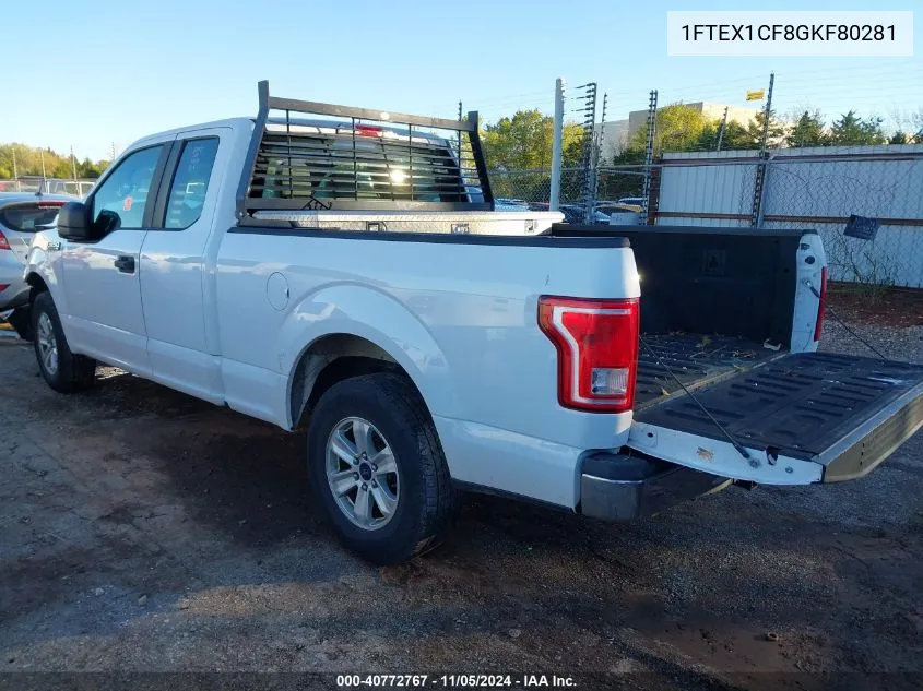 2016 Ford F-150 Xl VIN: 1FTEX1CF8GKF80281 Lot: 40772767