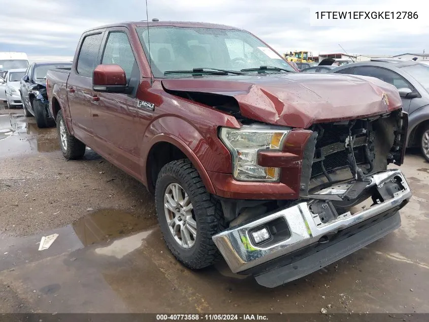 1FTEW1EFXGKE12786 2016 Ford F-150 Lariat