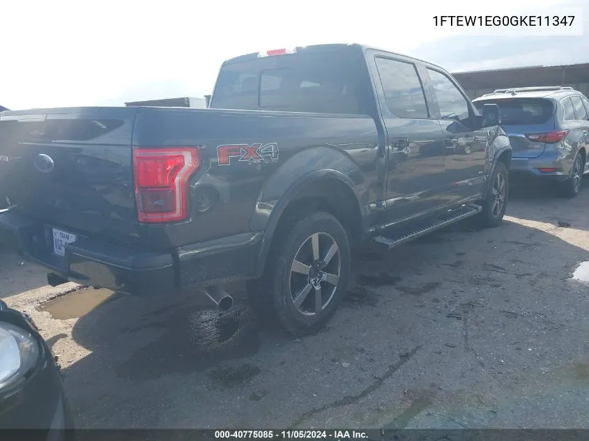 1FTEW1EG0GKE11347 2016 Ford F-150 Lariat