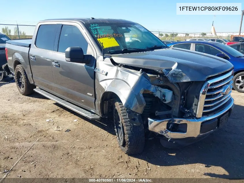 2016 Ford F-150 Xlt VIN: 1FTEW1CP8GKF09626 Lot: 40780501