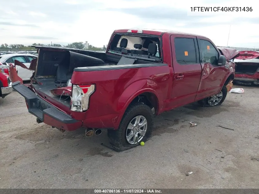 2016 Ford F-150 Xlt VIN: 1FTEW1CF4GKF31436 Lot: 40786136