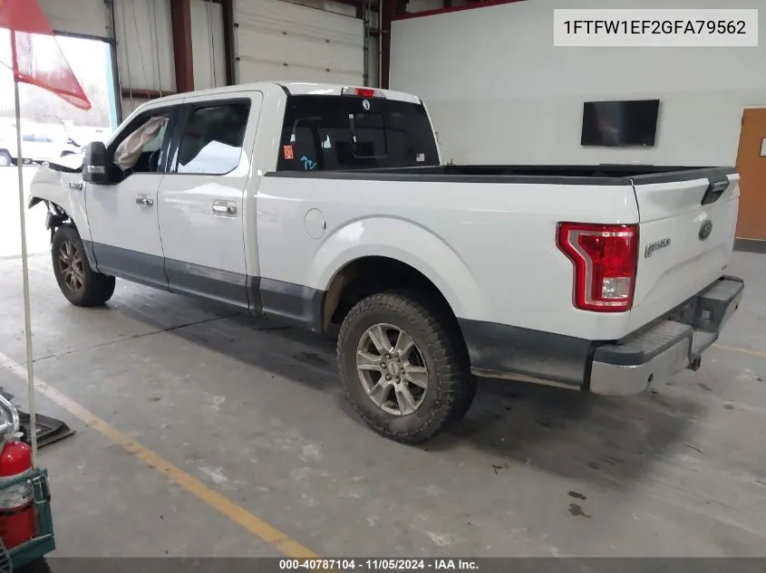 1FTFW1EF2GFA79562 2016 Ford F-150 Xlt