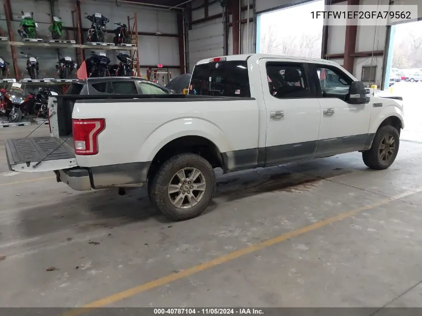 1FTFW1EF2GFA79562 2016 Ford F-150 Xlt