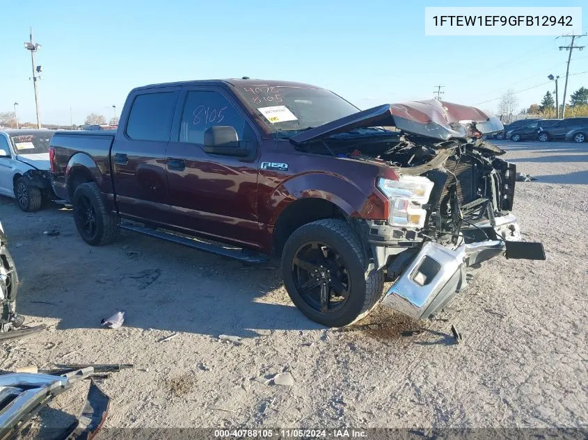 2016 Ford F-150 Xlt VIN: 1FTEW1EF9GFB12942 Lot: 40788105