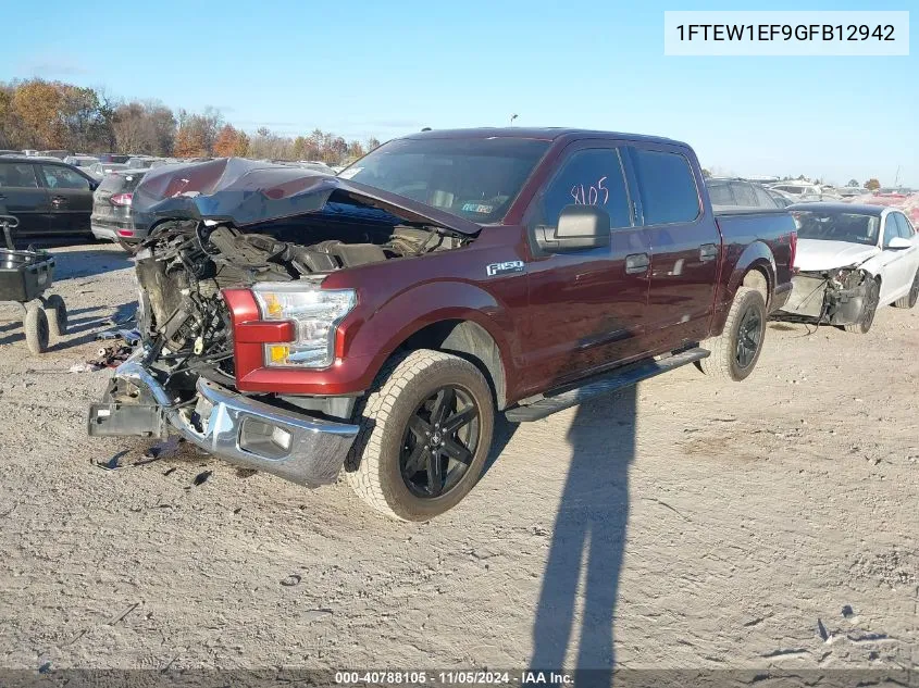 2016 Ford F-150 Xlt VIN: 1FTEW1EF9GFB12942 Lot: 40788105