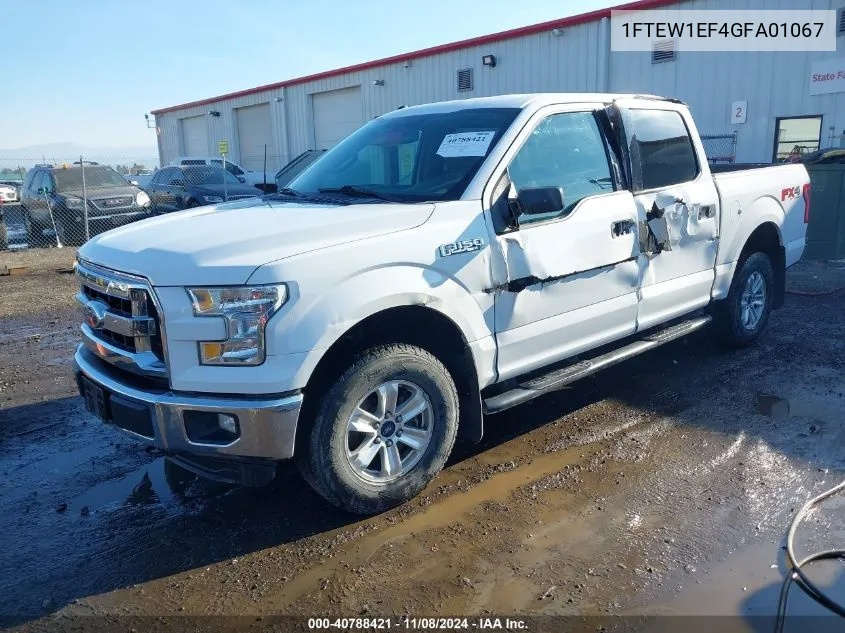 2016 Ford F-150 Xlt VIN: 1FTEW1EF4GFA01067 Lot: 40788421