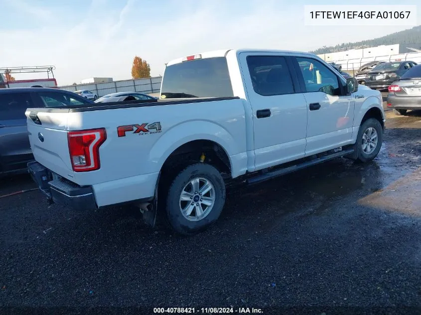 2016 Ford F-150 Xlt VIN: 1FTEW1EF4GFA01067 Lot: 40788421